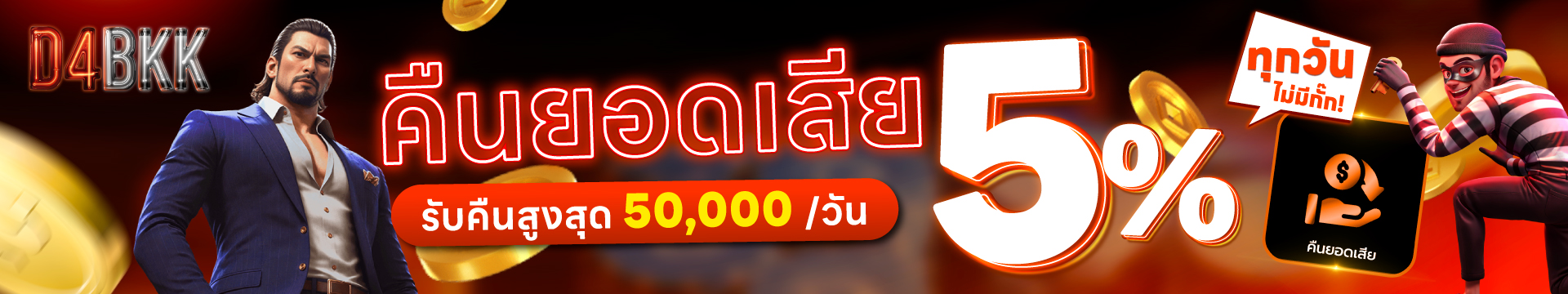 เกมสล็อตออนไลน์ D4BKK รวมค่ายดังครบทุกค่าย